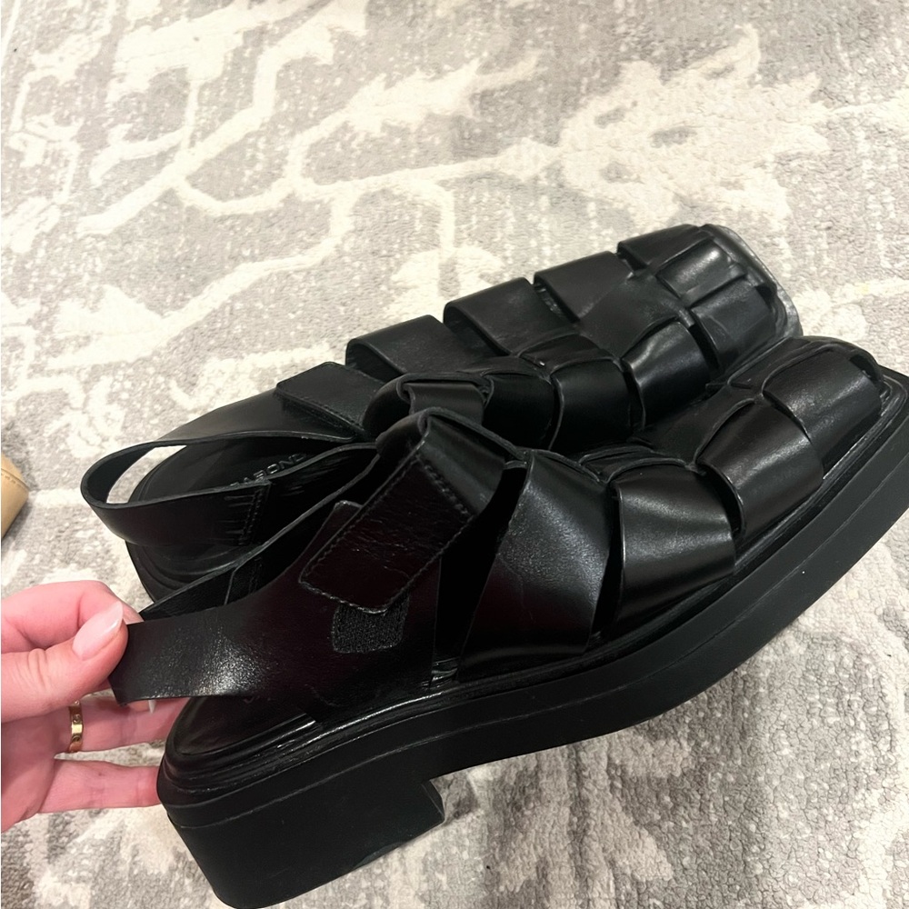 Black Leather Women Sandals BLACK EYRA SANDALS vegabond - Picture 2 of 7